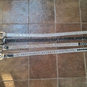 LG Sparkling Silver and Black Women's Belts